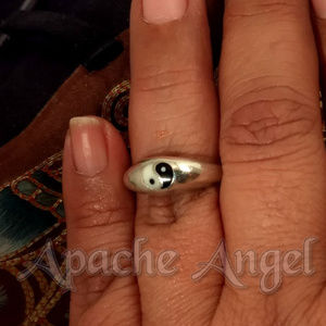 Yin Yang Sz 9.5 Sterling Silver Ring